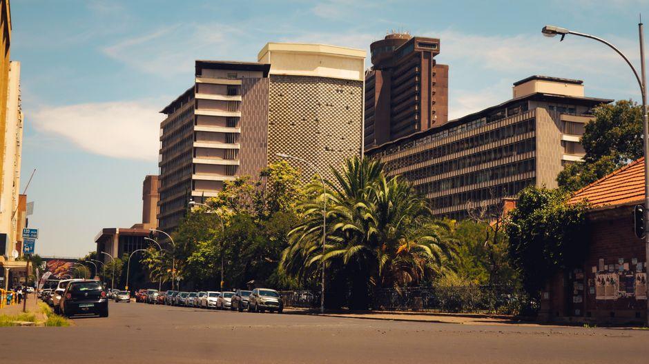 Modern Architecture of Bloemfontein City Street